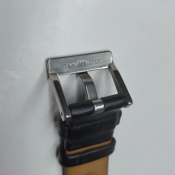 Fossil ARKITEKT FS2694 Navy Face Silver Case Black Leather Band